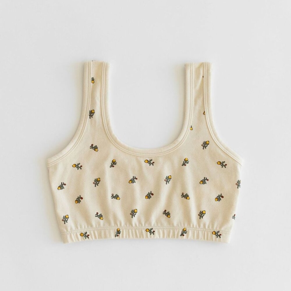 ARQ Full Coverage Bra in Yellow Calico (Rare/Discontinued pattern)
